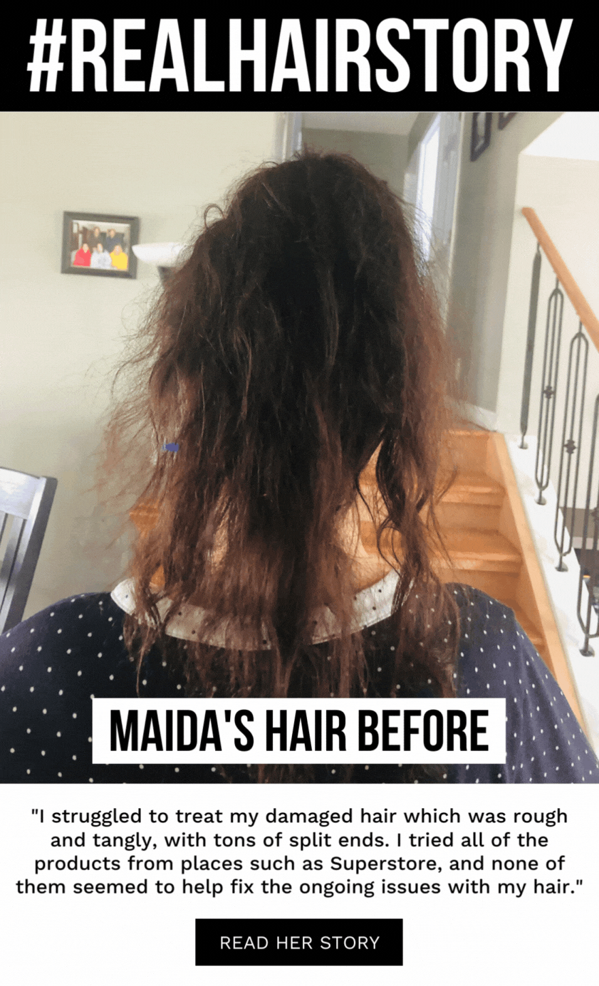 “I struggled to treat my damaged hair…rough & tangly, with tons of